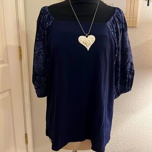 Navy blue cotton shirt from Maurice’s